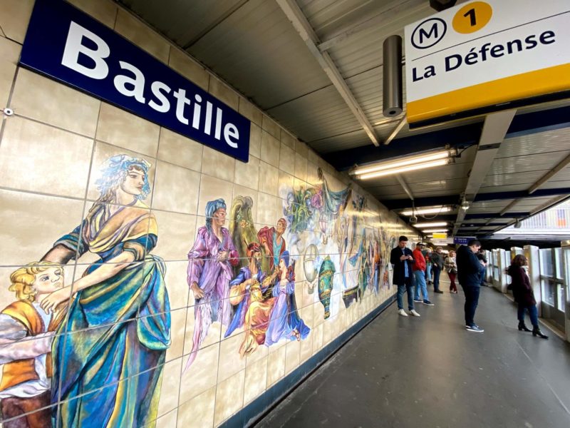 バスティーユ駅1号線の壁画
