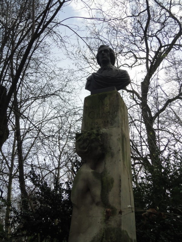 リュクサンブール公園のショパンの像