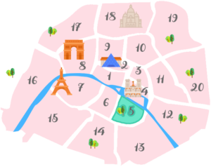 パリ5区の地図