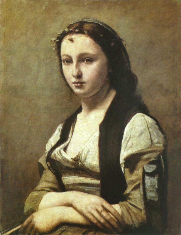 カミーユ・コロー《真珠の女 Femme à la perle》ルーブル美術館