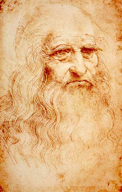 レオナルドダヴィンチ《自画像 L'Autoritratto di Leonardo da Vinci》トリノ王立図書館