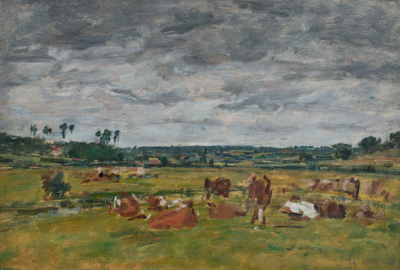 ブーダン《牛のいる景色Les vaches》 アンドレ・マルロー近代美術館