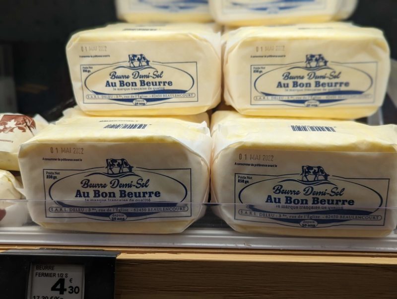 465円 クリスマス特集2022 バター 冷凍 フランス産 パンプリー AOPバター無塩 250g