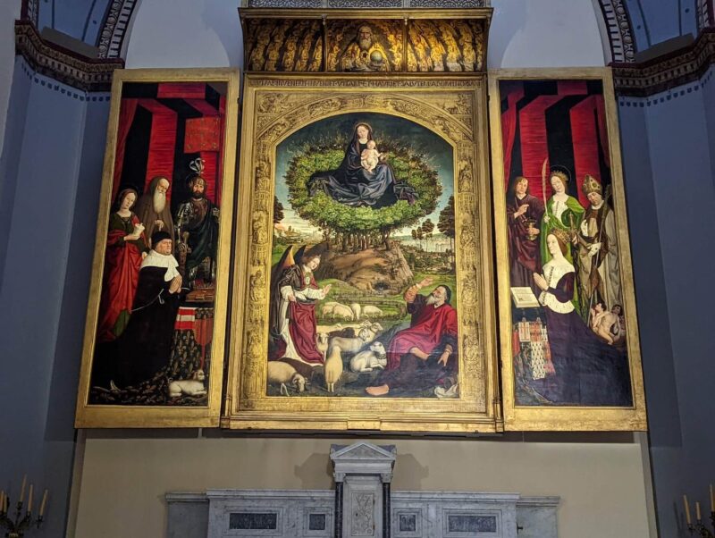 サン・ソーヴール大聖堂祭壇画《燃ゆる茨》