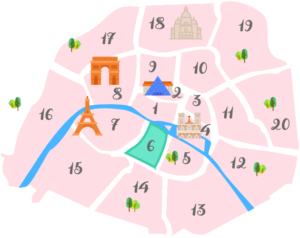パリ6区の地図